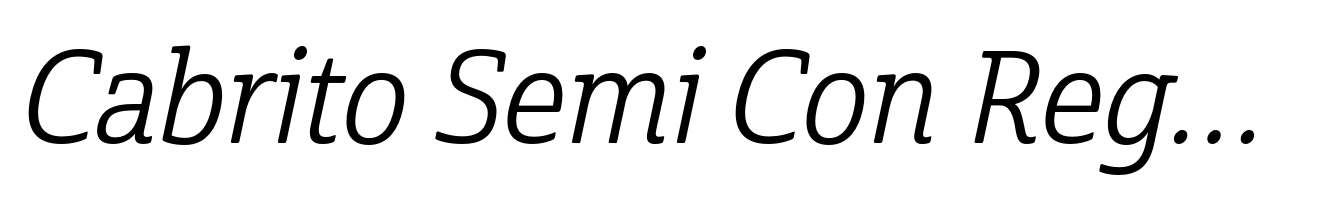 Cabrito Semi Con Regular Italic